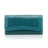 Women,Retro,Hollow,Wallet,Leather,Purse,Money,Holder,Handbag,Camping,Travel