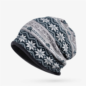 Women,Snowflake,Print,Beanie,Scraf,Outdoor,Collar