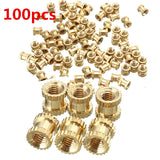 Suleve,M3BN2,100pcs,M3x5x5mm,Metric,Threaded,Brass,Knurl,Round,Insert