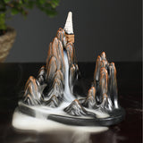 Reverse,Waterfall,Smoke,Incense,Burner,Incense,Burner,Cones