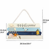 Nautical,Wooden,Beach,Welcome,Plaque,Hanging,Decor,Decorations