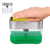 Dispenser,Sponge,Holder,Manual,Press,Organizer,Cleaning,Liquid,Dispenser,Container,Kitchen,Cleaner