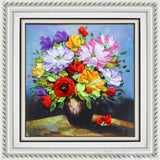 40x50cm,Ribbon,Flowers,Spring,Cross,Stitch,Embroidery,Handwork,Decoration