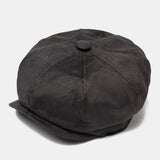 Unisex,British,Retro,Beret,Suede,Painter,Octagonal