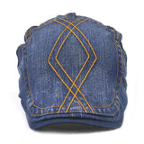 Unisex,Cotton,Washed,Striped,Beret,Duckbill,Buckle,Adjustable,Visor,Cabbie