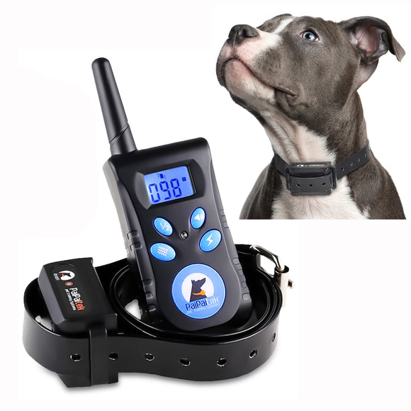 PaiPaitek,Shock,Vibration,Barking,Collar,Remote,Training,Collar,Black