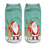 Women,Print,Santa,Claus,Ankle,Socks,Casual,Christmas,Socks