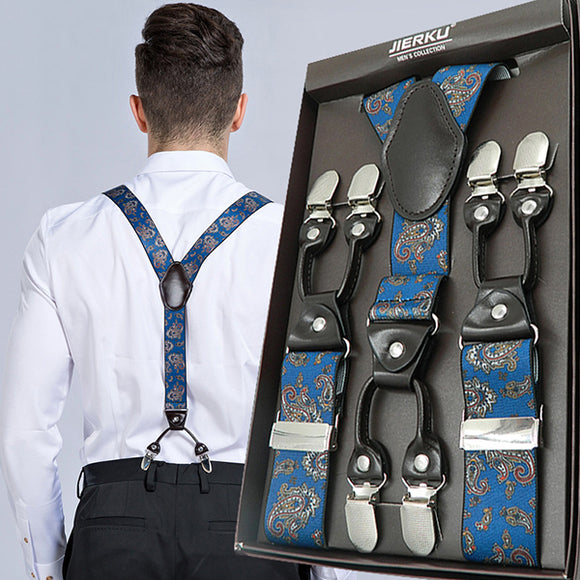 125CM,Men's,Suspenders,Braces,Elastic,Leather,Suspenders,Adjustable,Strap