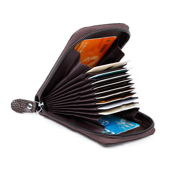 IPRee,Holder,Zipper,Leather,Wallet,Travel,Portable,Credit,Storage