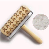 Christmas,Printed,Embossing,Rolling,Cookie,Dough,Stick,Baking,Noodle,Engraved,Roller