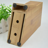 Bamboo,Cutter,Holder,Block,Scissor,Storage,Wooden,Kitchen,Organizer,Tools