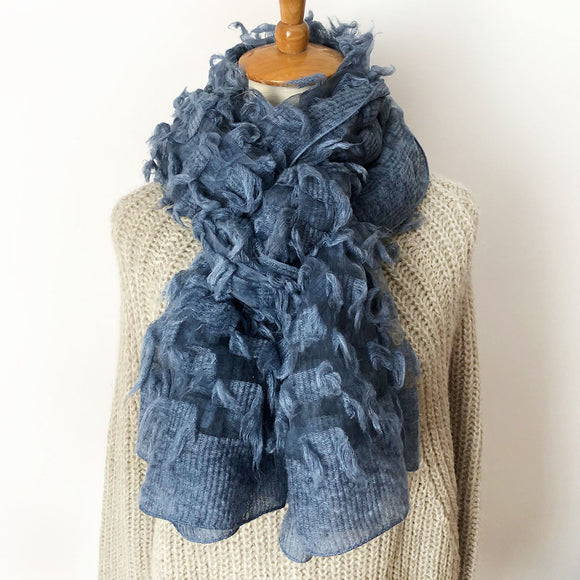 Women,Fleece,Flower,Hallow,Autumn,Winter,Protection,Elegant,Casual,Scarf,Shawl