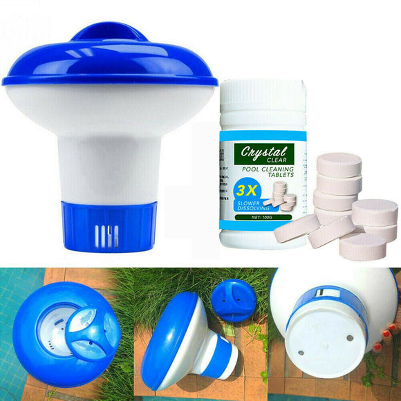 Plastic,Swimming,Cleaning,Tablet,Floating,Dispenser,Chemical,Sanitizing,Helper,Cleaning,Accessories