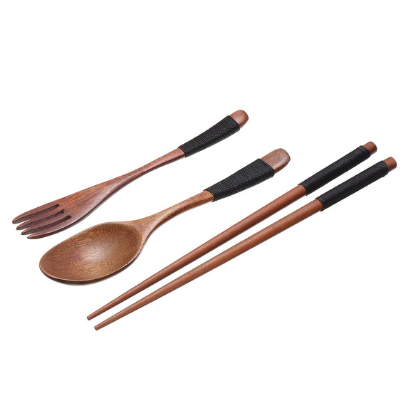 Portble,Wooden,Chopsticks,Spoon,Tableware,Japanese,Style,Storage