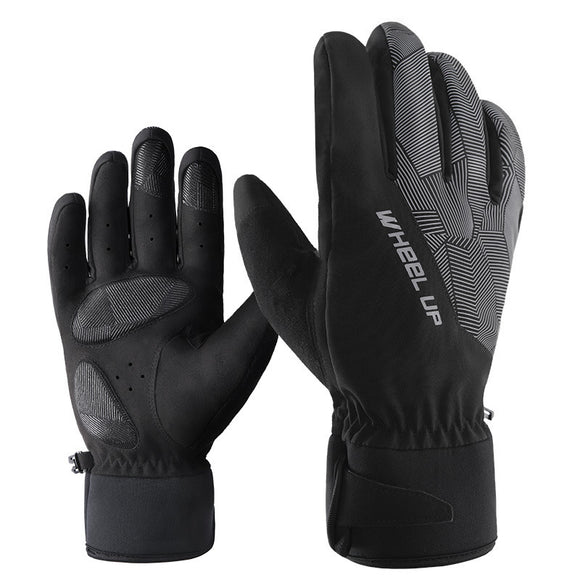 WHEEL,Gloves,Finger,Women,Velvet,Breathable,Winter,Gloves,Waterproof,Reflective,Outdoor,Cycling