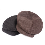 Winter,Classic,Vintage,Pinstripe,Twill,Beret,Peaked,Gentlemen