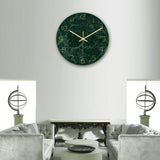Loskii,CC002,Creative,Marble,Pattern,Clock,Clock,Quartz,Clock,Office,Decorations