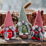 Heart,Handmade,Gnome,Santa,Christmas,Figurines,Ornament,Holiday,Table,Decorations,Festive,Present