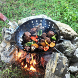 Stick,Grilling,Skillet,Folding,Handle,Round,Pizza,Grill,Veggies,Seafood