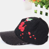 Women,Sunscreen,Fashion,Flowers,Embroidery,Baseball