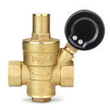 Water,Pressure,Regulator,Brass,Adjustable,Reducer,Gauge,Meter