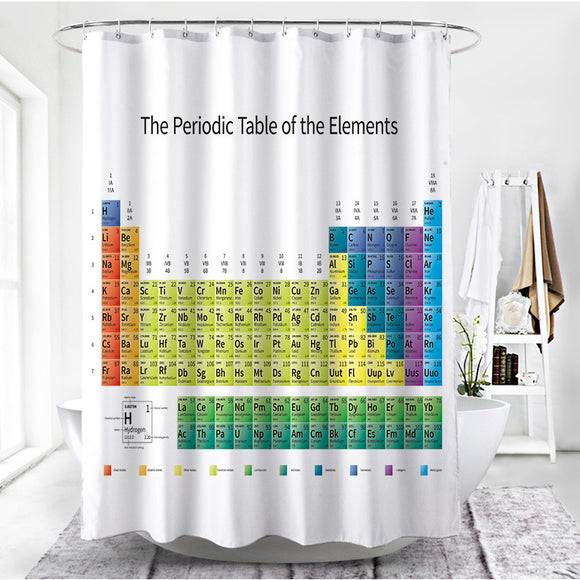 180x180cm,Periodic,Table,Elements,Shower,Curtain,Waterproof,Bathroom,Chemistry,Hanging,Deocr