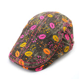 Women,Cotton,Print,Beret,Peaked,Casual,Outdoor,Windproof,Adjustable,Casquette