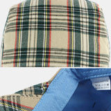 Cotton,British,Style,Street,Trend,Lattice,Pattern,Outdoot,Casual,Forward,Beret