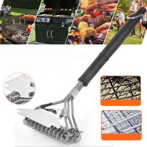 Grill,Brush,Stainless,Steel,Barbecue,Cleaning,Camping,Picnic,Tableware