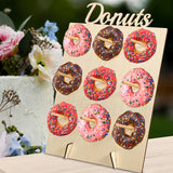 Donut,Candy,Sweet,Stand,Wooden,Table,Holder,Wedding,Decorations