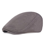 Unisex,Summer,Beret,Forward,Outdoor,Breathable,Travel,Plaid,Simple,Retro