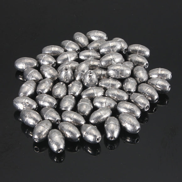 50pcs,Metal,Olive,Shape,Leads,Sinkers,Fishing,Sinker,Making,Fishing,Sinker,Tackle