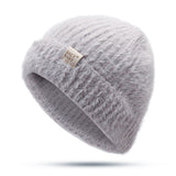 Winter,Cashmere,Beanie,Outdoor,Windproof,Rolled,Skullcap,Women