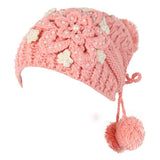 Women,Crochet,Knitting,Woven,Flower,Slouch,Beanie,Hanging,Decorative