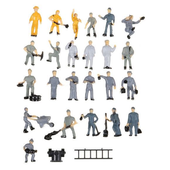 27Pcs,Model,Train,Track,Railway,Workers,Figures,Scale,Gauge,Scenery