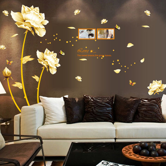 Flower,Decal,Mural,Sticker,Removable,Living,Decor