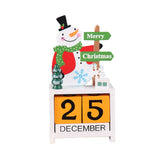 Loskii,Christmas,Advent,Countdown,Calendar,Wooden,Santa,Claus,Snowman,Reindeer,Pattern,Painted,Blocks,Holiday,Decorations