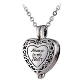 Always,Heart,Locket,Cremation,Hollow,Necklace,Pendant,Jewelry