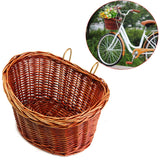 Trendy,Style,ProSource,Bicycle,Basket,Wicker,Style,Straps