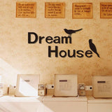 Dream,House,Shape,Mirror,Stickers,Bedroom,Office,Decor
