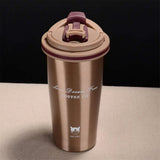 500ML,Stainless,Steel,Leakproof,Insulated,Thermal,Portable,Travel,Coffee