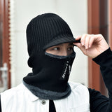 Velvet,Thick,Winter,Protection,Windproof,Zipper,Knitted