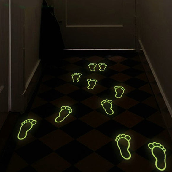 Luminous,Footprint,Footed,Stickers,Floor,Decal,Decor,Directions