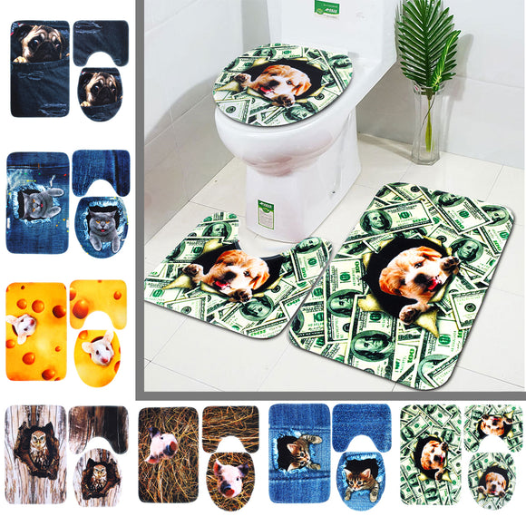 Bathroom,Washable,Carpet,Animal,Bathroom,Toilet,Cover