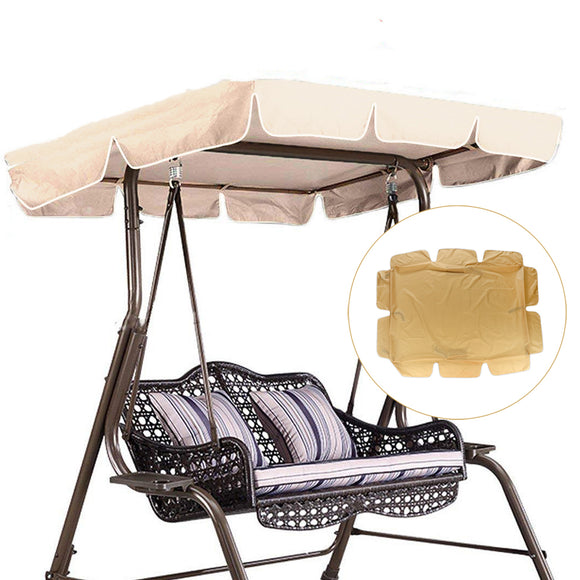 Seater,Khaki,Outdoor,Garden,Patio,Swing,Sunshade,Cover,Waterproof,Canopy,Cover