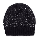 Women,Pearl,Knitted,Outdoor,Casual,Beanie