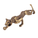 Chinese,Antique,Collection,Asian,Brass,leopard,Exquisite,Holder,Statue,Decorations