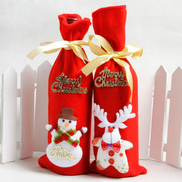 Santa,Claus,Snowman,Little,Bottle,Decoration