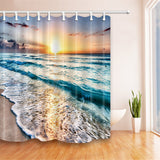 Ocean,Beach,Sunset,Polyester,Waterproof,Bathroom,Shower,Curtain,Decor