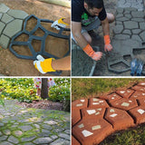 Irregular,Maker,Stepping,Stone,Reusable,Paver,Molds,Brick,Mould,Cement,Brick,Garden,Walkway,Pavement